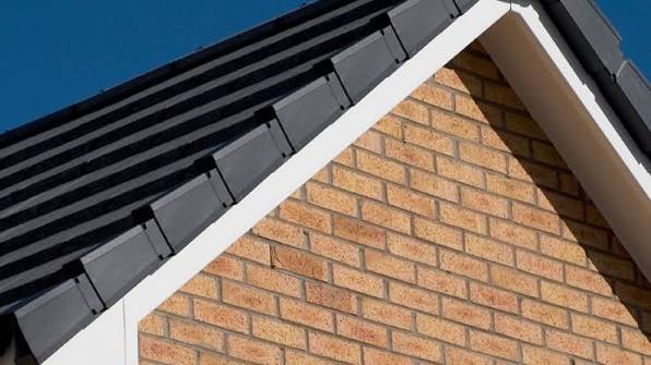 White uPVC fascias and soffits on a gable