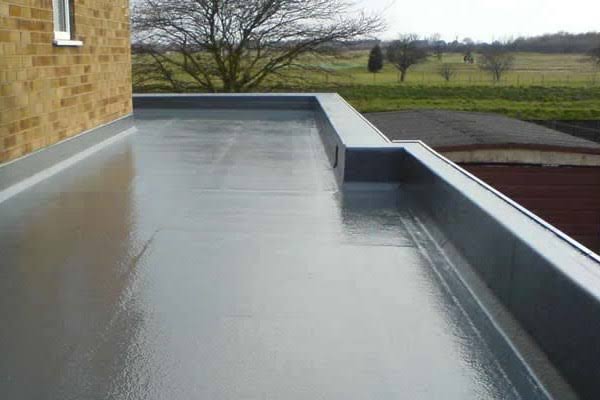GRP fibreglass flat roof